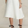 White Women’s Ralph Lauren Linen A-Line Skirts