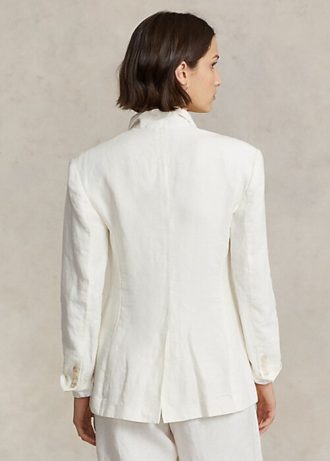 White Women’s Ralph Lauren Linen   Blazers