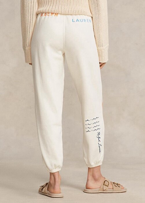 White Women’s Ralph Lauren Logo & Wave Graphic Tracksuit Pants White Women’s Ralph Lauren Logo & Wave Graphic Tracksuit Pants