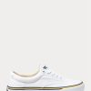 White Women’s Ralph Lauren Logo Cotton Canvas Sneakers White Women’s Ralph Lauren Logo Cotton Canvas Sneakers