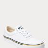 White Women’s Ralph Lauren Logo Cotton Canvas Sneakers White Women’s Ralph Lauren Logo Cotton Canvas Sneakers