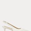 White Women’s Ralph Lauren Lolah Nappa Leather Slingback Heels