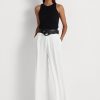 White Women’s Ralph Lauren Pleated Georgette Pants White Women’s Ralph Lauren Pleated Georgette Pants