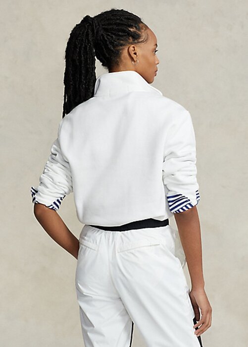 White Women’s Ralph Lauren Polo Sport Fleece Sweatshirts White Women’s Ralph Lauren Polo Sport Fleece Sweatshirts