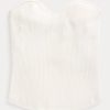 White Women’s Ralph Lauren Rib-Knit Corset Tube Tops White Women’s Ralph Lauren Rib-Knit Corset Tube Tops