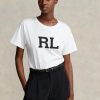 White Women’s Ralph Lauren Rl Logo Jersey  T Shirts