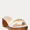 White Women’s Ralph Lauren Roxanne Nappa Leather Sandals