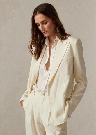 White Women’s Ralph Lauren Safford Wool Gabardine  Blazers