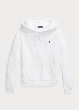 White Women’s Ralph Lauren Shrunken Fit Fleece  Hoodie