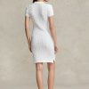 White Women’s Ralph Lauren Skinny Fit Cable Cotton Dress