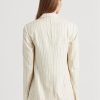 White Women’s Ralph Lauren Striped Linen-blend Twill  Blazers