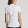 White Women’s Ralph Lauren Tailored Fit French Quarter-Motif Polo Shirts
