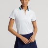 White Women’s Ralph Lauren Tailored Fit Quarter-Zip Polo Shirts