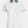 White Women’s Ralph Lauren Tailored Fit Quarter-Zip Polo Shirts
