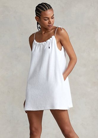 White Women’s Ralph Lauren Terry Tie-Shoulder Dress