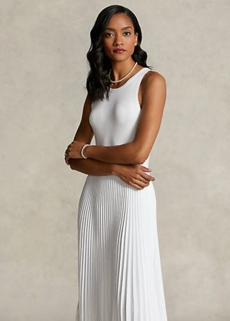 White Women’s Ralph Lauren The Spelman Collection Pleated Dress