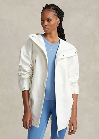 White Women’s Ralph Lauren Water-Resistant Hooded Windbreaker
