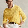 Yellow Men’s Ralph Lauren Cable-knit Cotton Jumper  Sweaters