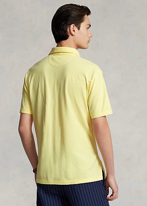 Yellow Men’s Ralph Lauren Classic Fit Cotton-Linen Polo Shirts Yellow Men’s Ralph Lauren Classic Fit Cotton-Linen Polo Shirts