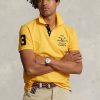 Yellow Men’s Ralph Lauren Classic Fit Crest Mesh Polo Shirts