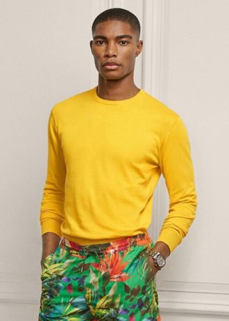 Yellow Men’s Ralph Lauren Cotton Crewneck Jumper  Sweaters