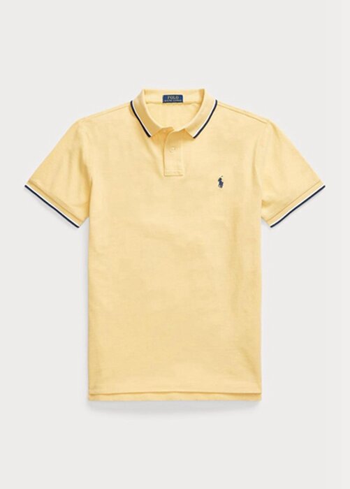 Yellow Men’s Ralph Lauren Custom Slim Fit Mesh Polo Shirts Yellow Men’s Ralph Lauren Custom Slim Fit Mesh Polo Shirts