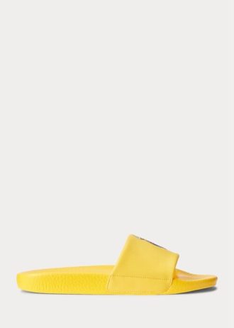 Yellow Men’s Ralph Lauren Polo Bear Slippers
