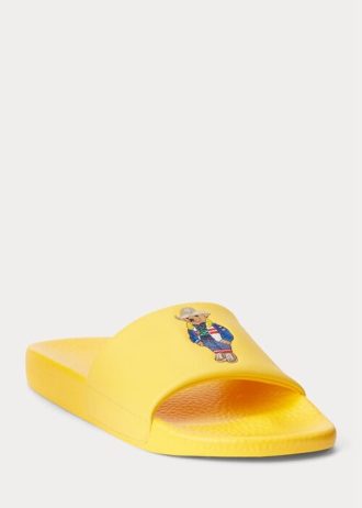 Yellow Men’s Ralph Lauren Polo Bear Slippers