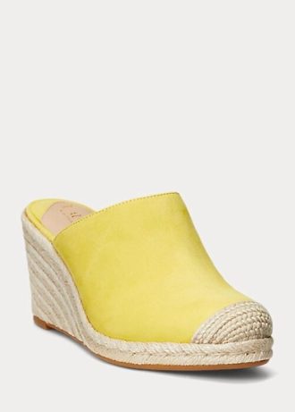 Yellow Women’s Ralph Lauren Pennie Suede Espadrille
